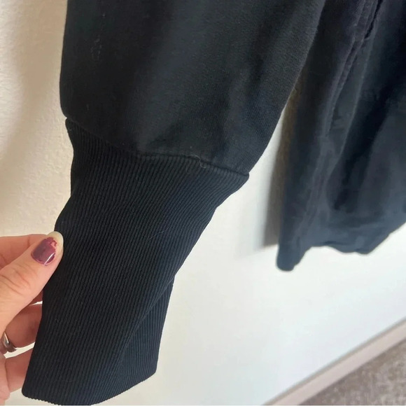 NWOT Prairie Underground Black Cotton Asymmetric Zip Mid Length Cloak Medium - Picture 8 of 14